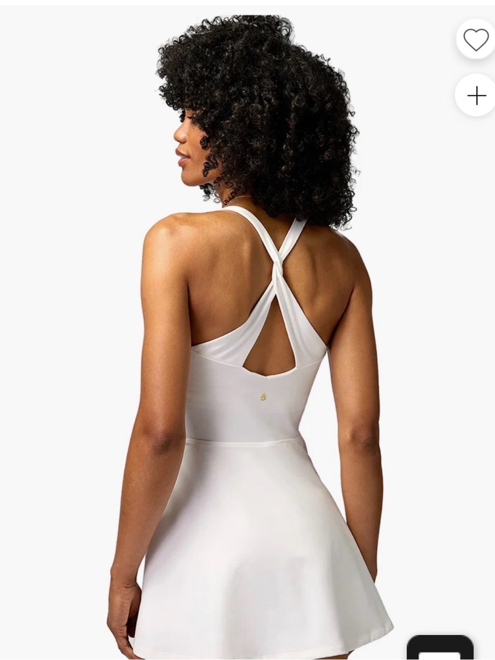 Spiritual Gangster White Athletic Dress with Twist Back NWT